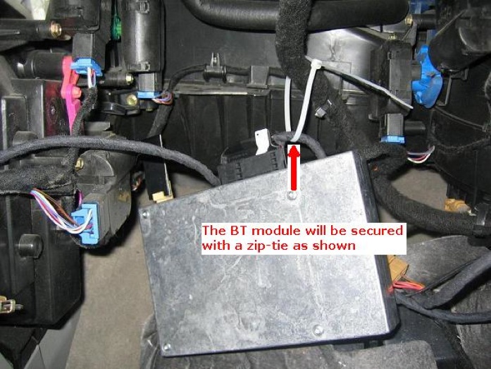 Zip tie BT module Audi