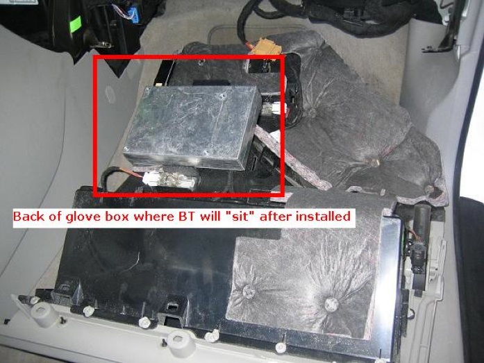 Bluetooth glovebox install location